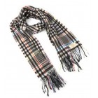 Lambswool Scarf - Womens & Mens - Black Multicoloured Check